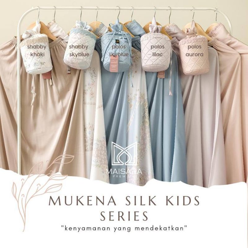 Mukena Silk Polos Kids Maisara Premium