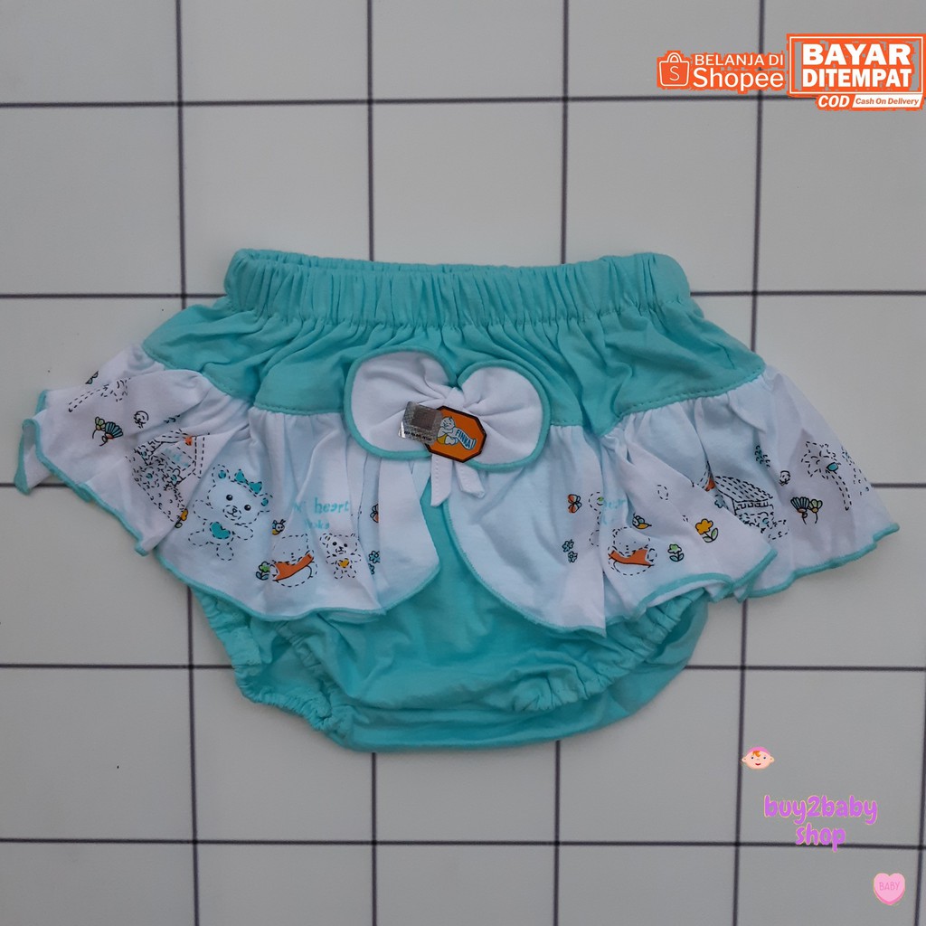 Celana dalam anak perempuan motif 2 warna gambar karakter 1-2 tahun 2 PCS