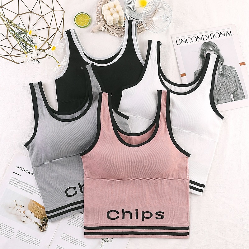 Alibaba1688 Tanktop Sport Bra Chips Pakaian Dalam Wanita Import High Quality Wanita Import