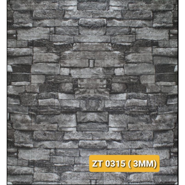 WALLPAPER FOAM 3D TIMBUL BATA ALAM / BATU BATA MERAH MARMER TINGGAL TEMPEL HIASAN PEREKAT DINDING-ZT 0315