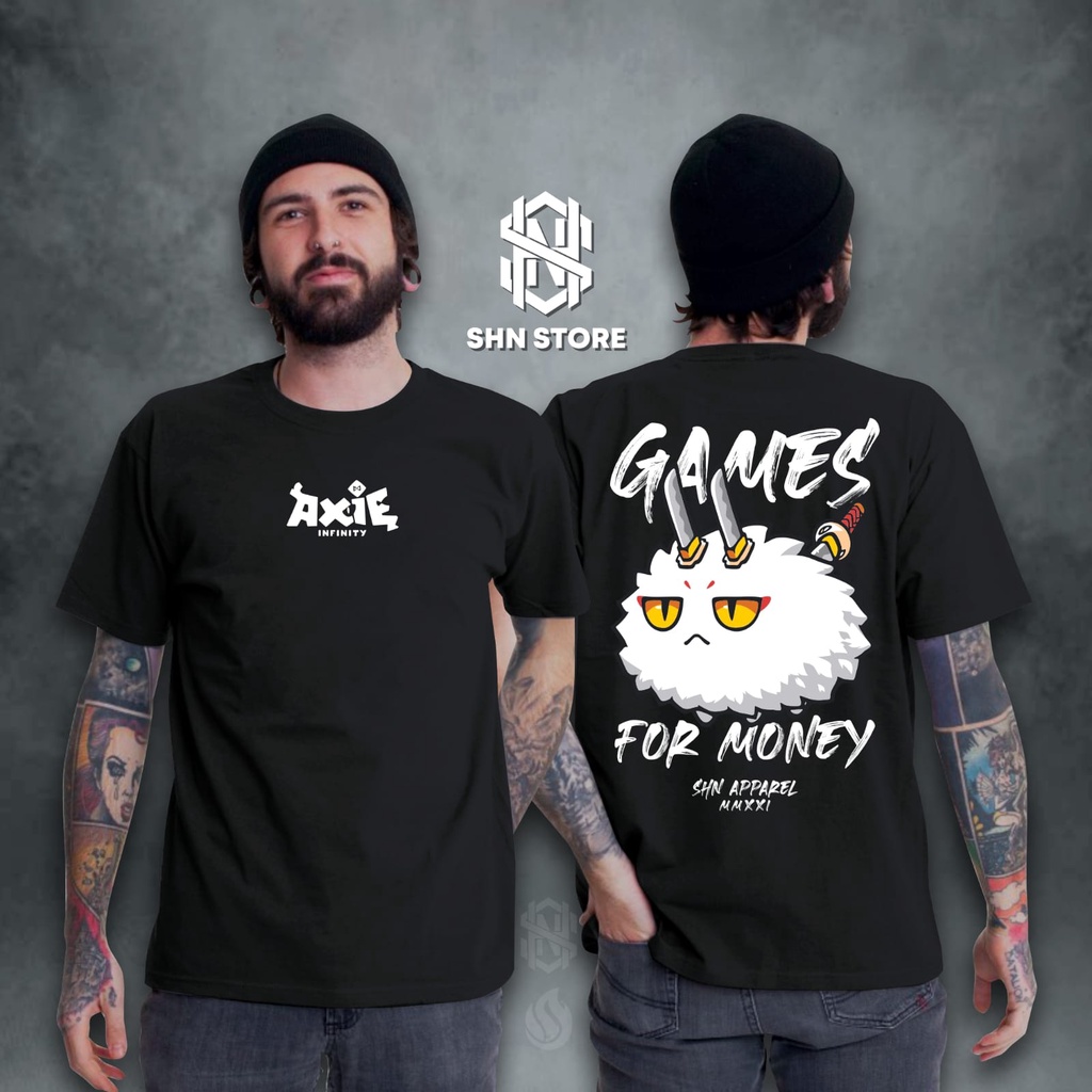 Kaos Axie Infinity Indonesia Game Kaos Atasan Pria Dewasa Axie Infinity