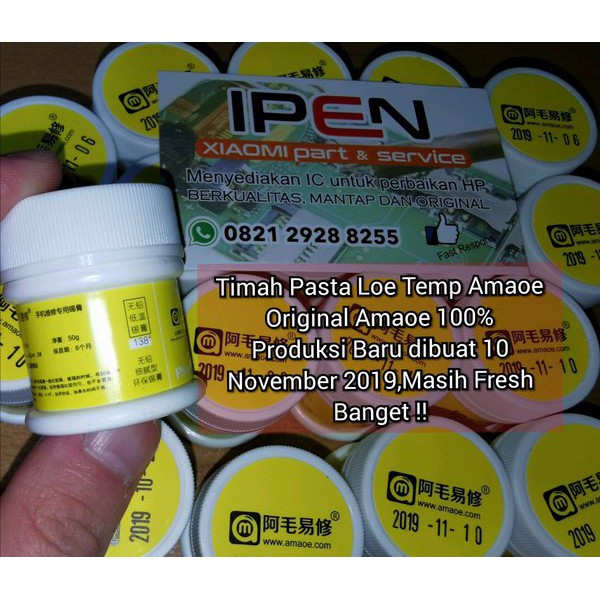Timah Cair Low Temp Amaoe Original  Solder Paste 138
