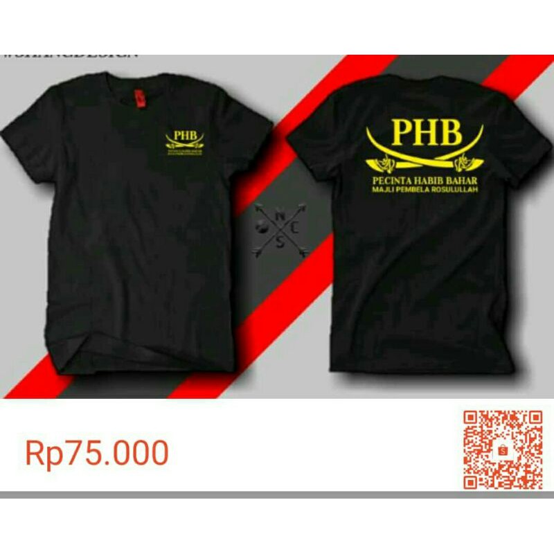 Kaos pecinta Habib bahar combed 30s cotton