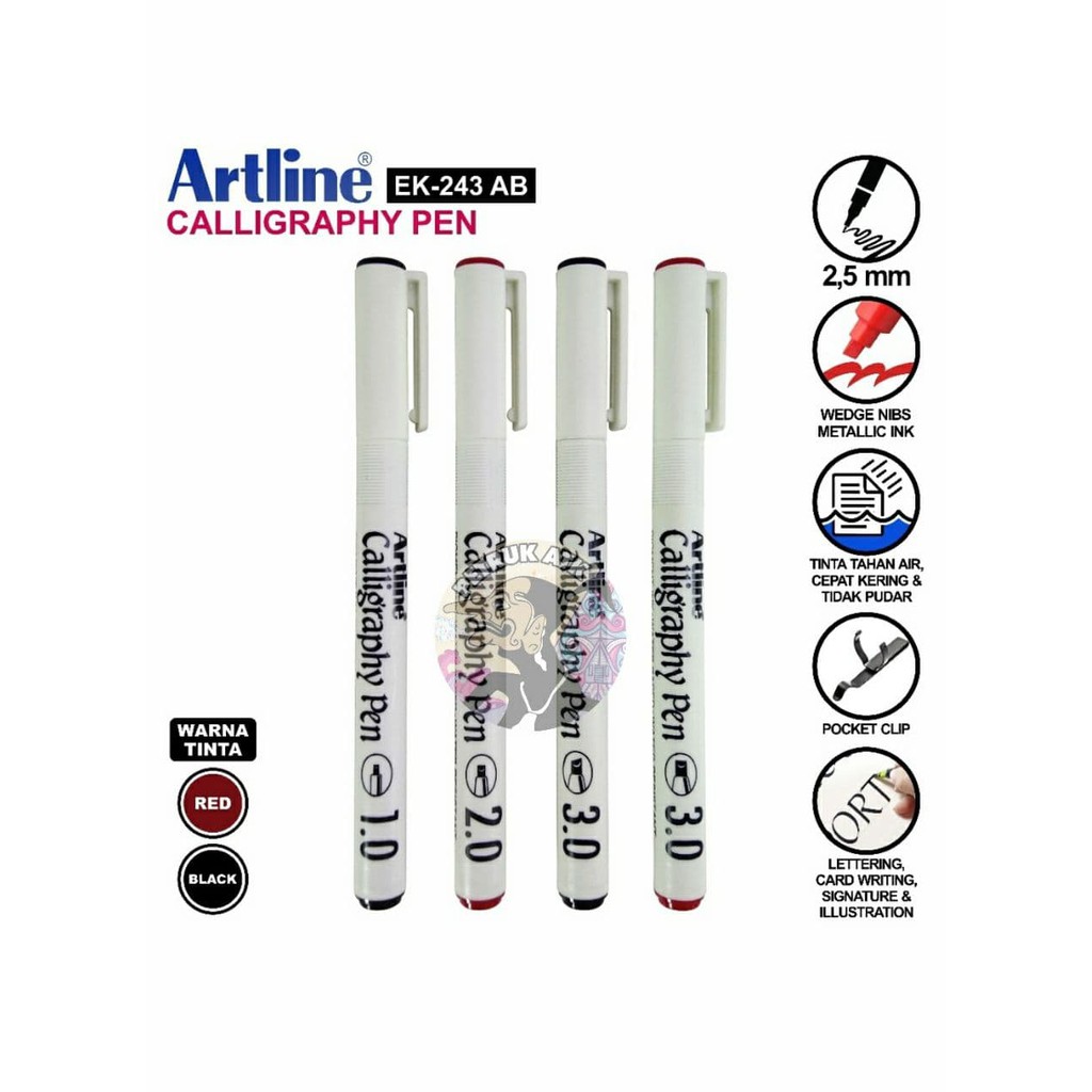 

[PCS] PULPEN CALLIGRAPHY PEN ARTLINE EK-24 1.0 / 2.0 / 3.0 KALIGRAFI PERMANEN PENA TULISAN ARAB*