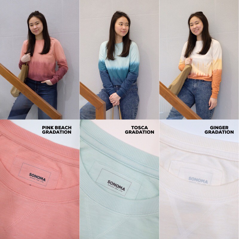 Sonoma Goods For Life Everyday Sweatshirt TIE DYE p.1 WOMEN-SNM-SW-01