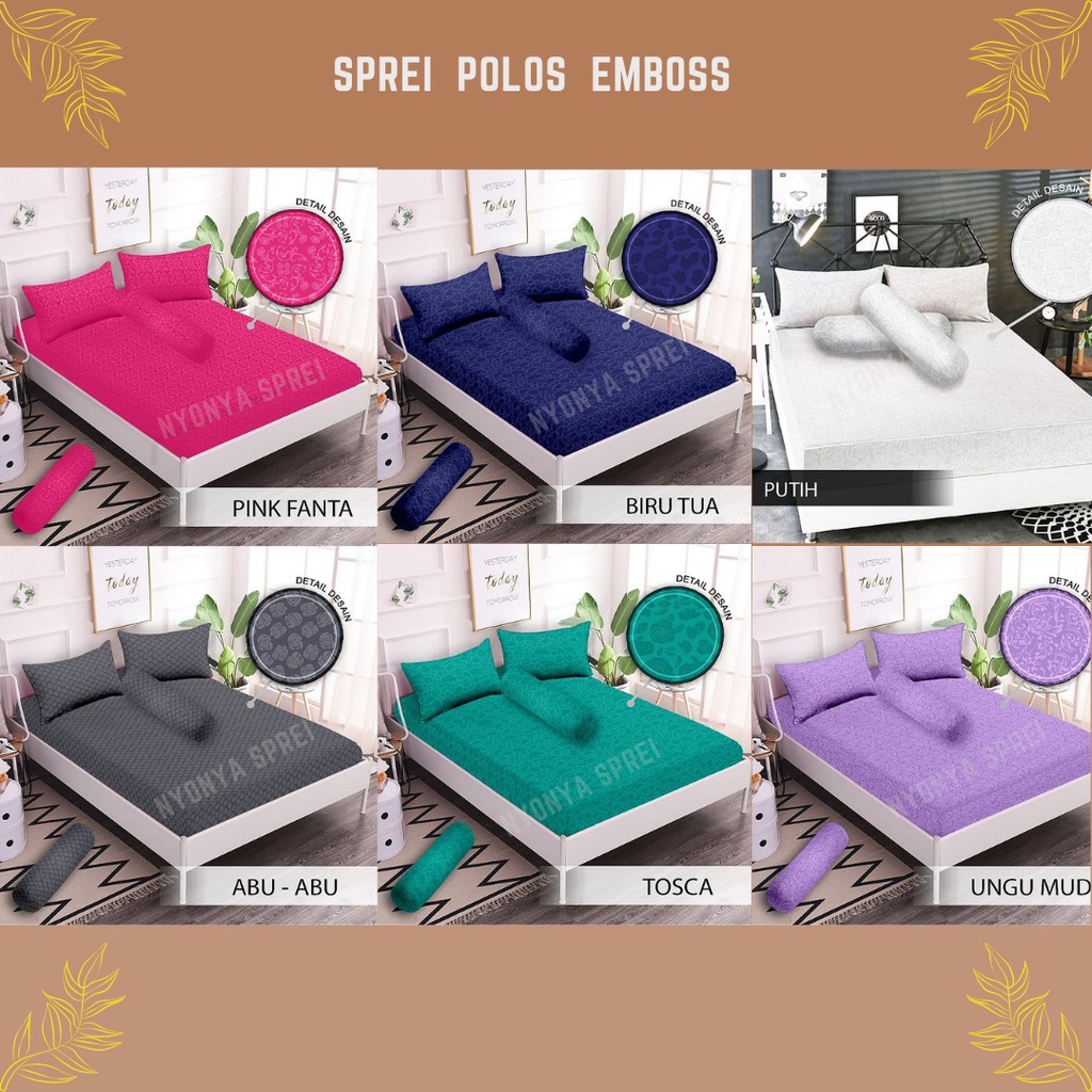 Sprei Polos Monalisa Queen 160x200 | Sprei Polos Emboss