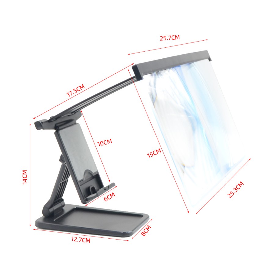 Layar Pembesar f12 Enlarged Screen 12 inch Kaca Pembesar Layar HP 3D F12 Magnifier Video