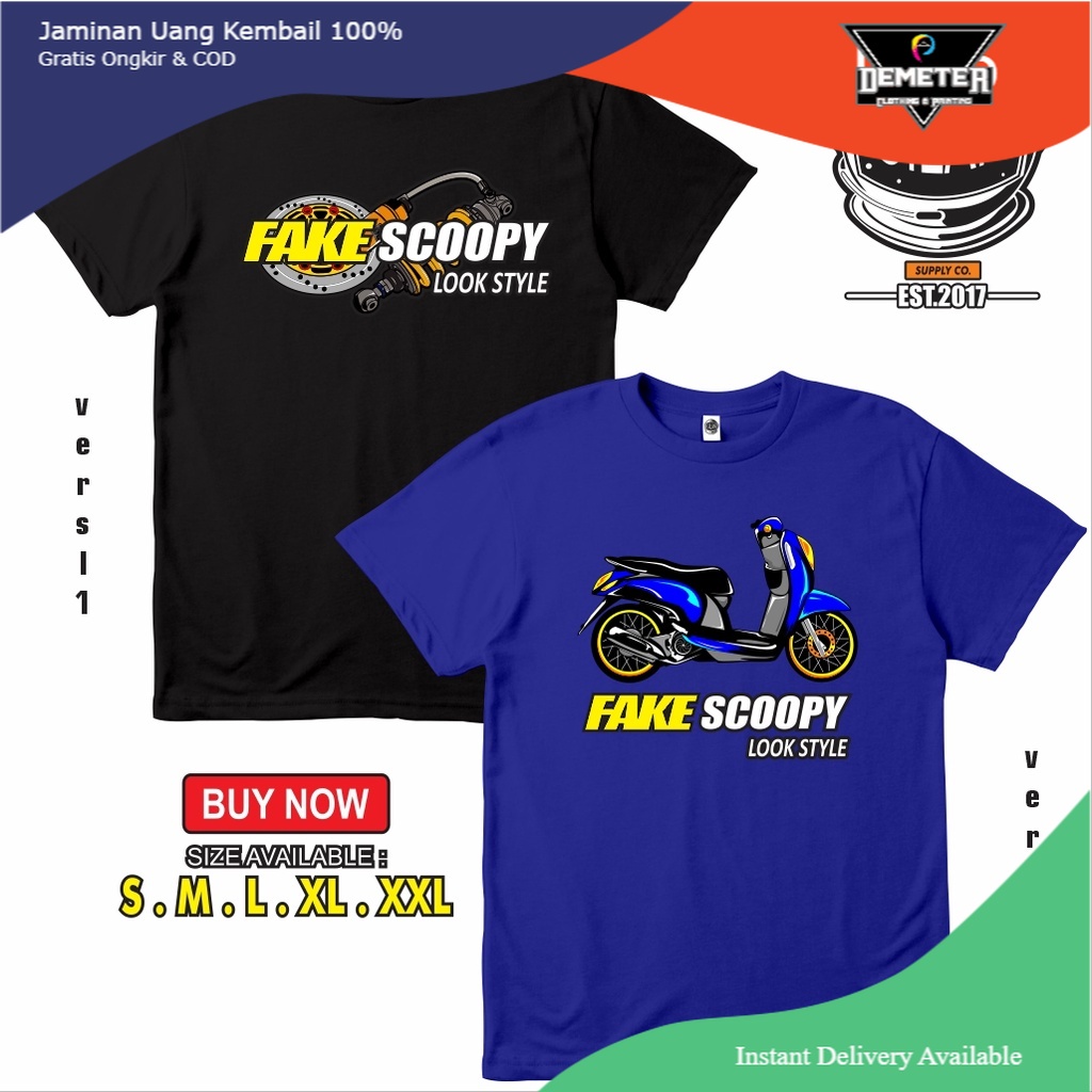 Kaos Baju FAKE SCOOPY MOTHAI THAILOOK STYLE THAILAND Kaos Otomotif - GIlan