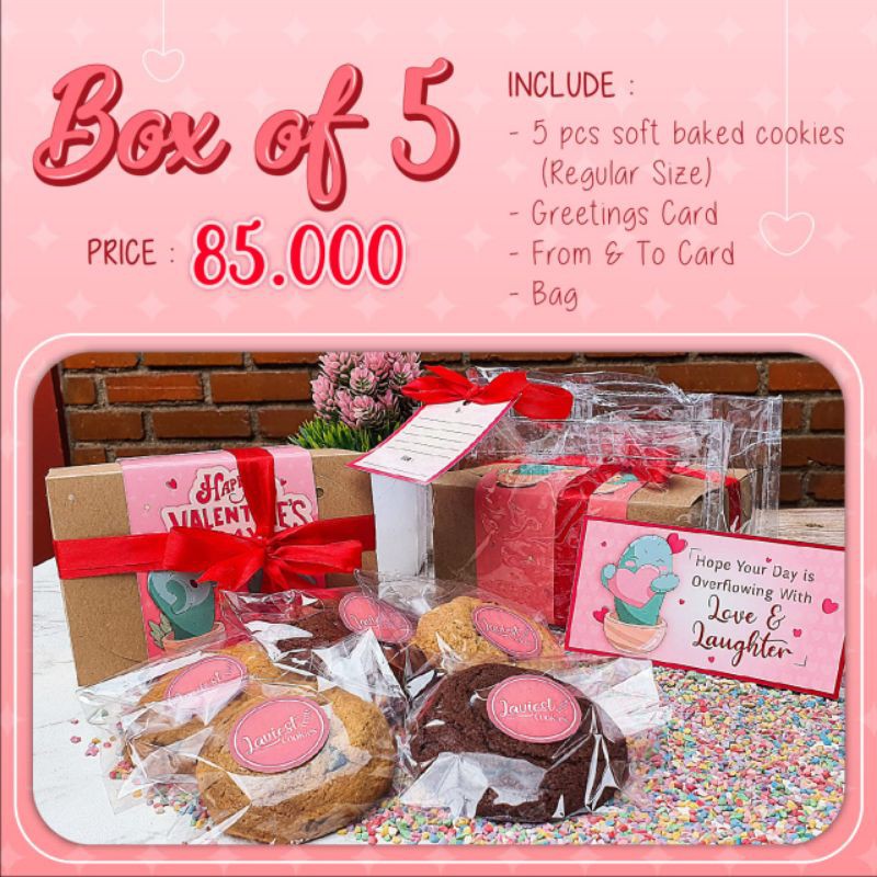 

VALENTINE HAMPERS Bag isi Box of 5