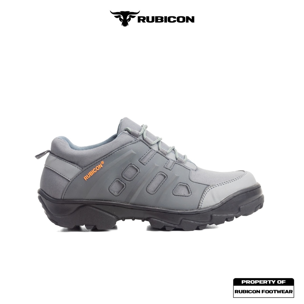 RUBICON SWAT LOW BROWN SEPATU BOOTS PRIA SAFETY UJUNG BESI TRACKING PROYEK KERJA KANTORAN