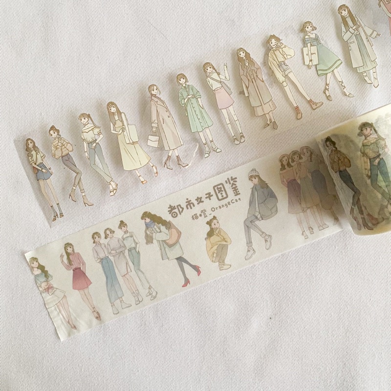 

[Sample] OrangeCat Urban Girl Paper & PET Tape