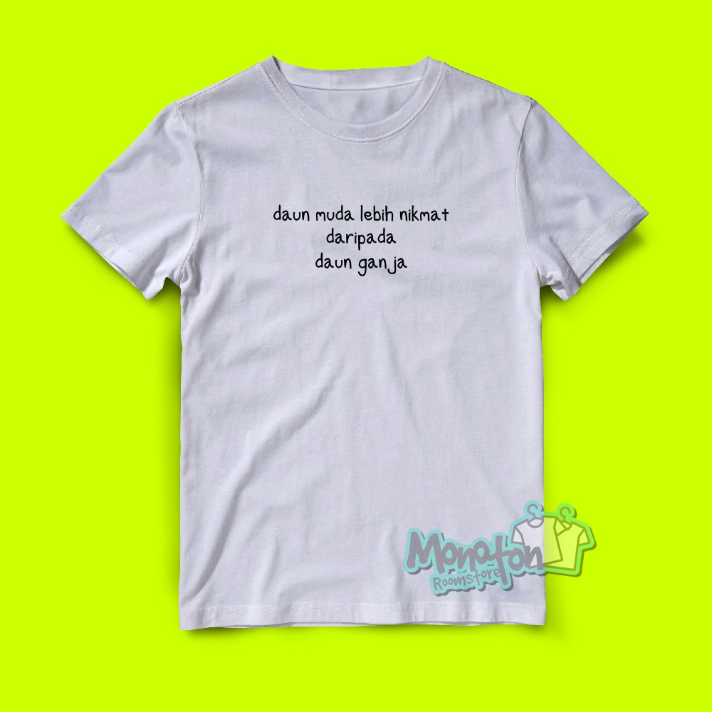 Kaos Distro Kata Mutiara Monoton Roomstore Shopee Indonesia