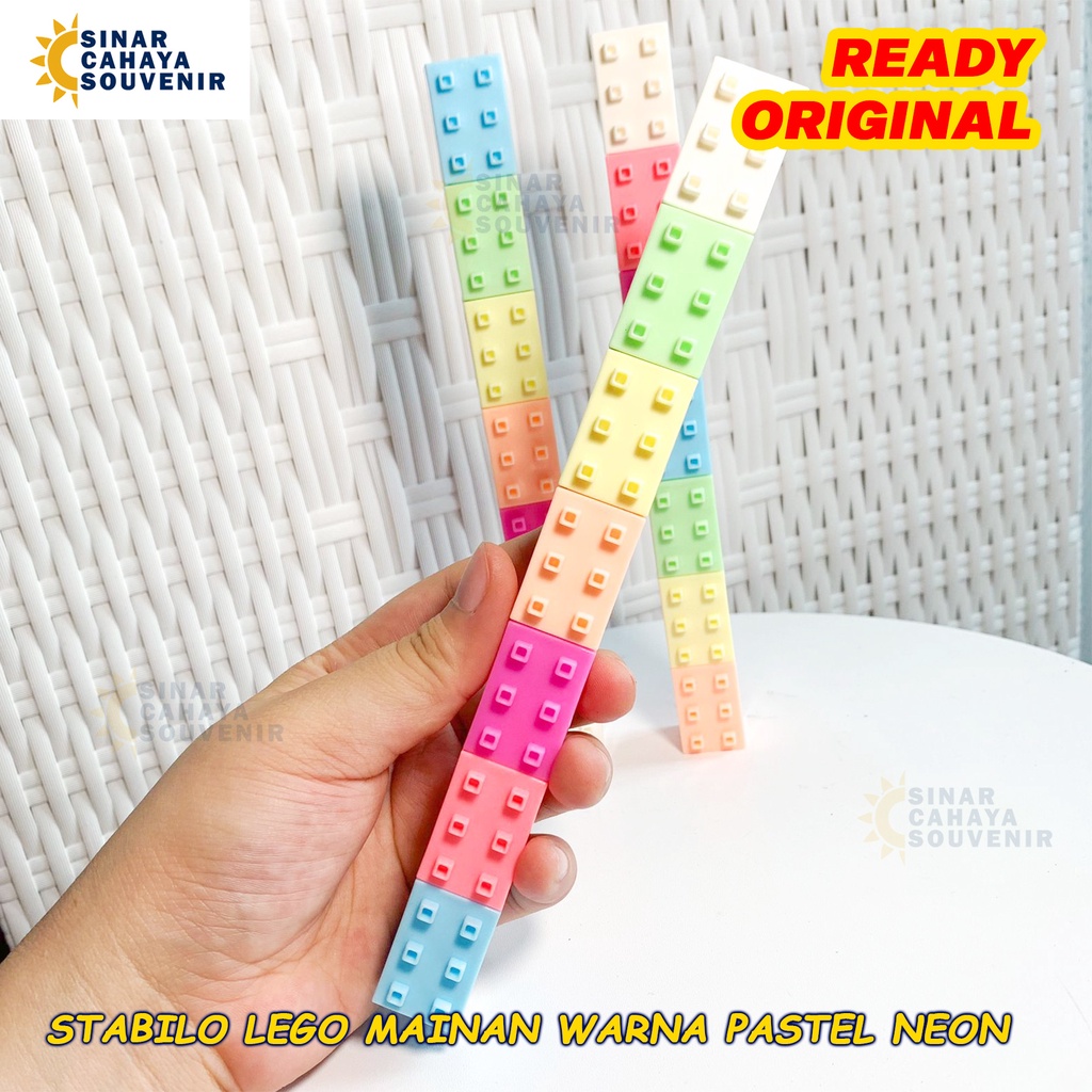 

Stabilo Lego Mainan Warna Pastel Neon | Highlighter Lego | ATK Unik Lucu 1 Set Isi 6 Pcs Alat Tulis Sekolah Kantor Murah Meriah Stationery