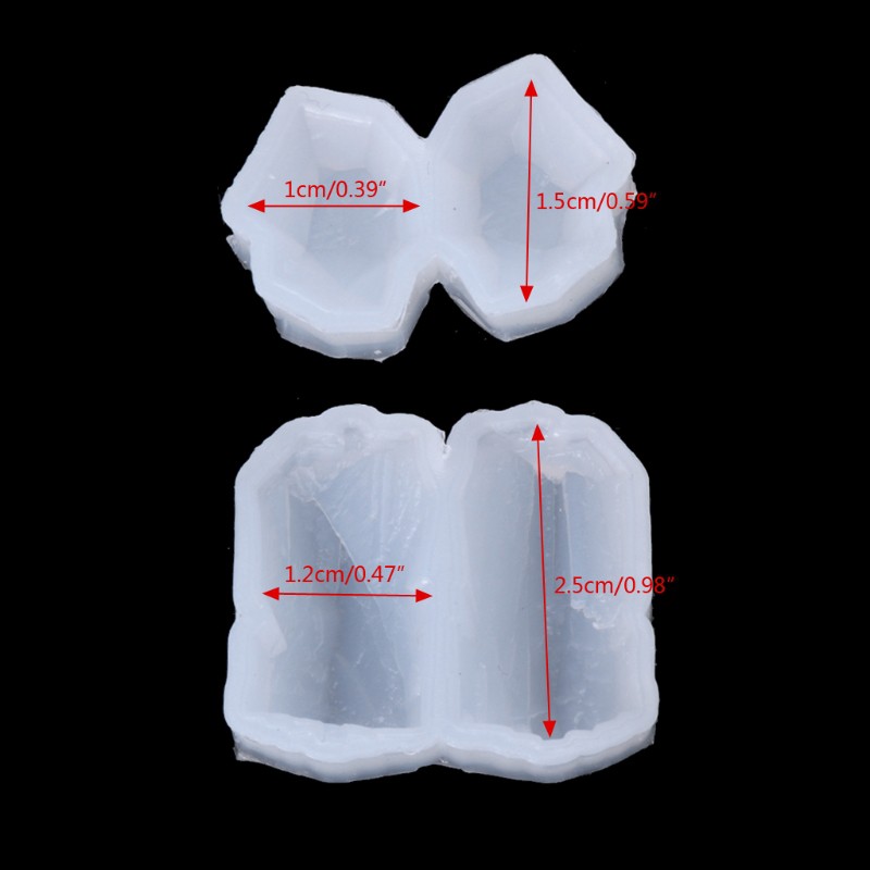 Cetakan Batu Kristal Bahan Silikon Bentuk Tidak Teratur Untuk Membuat Perhiasan Anting