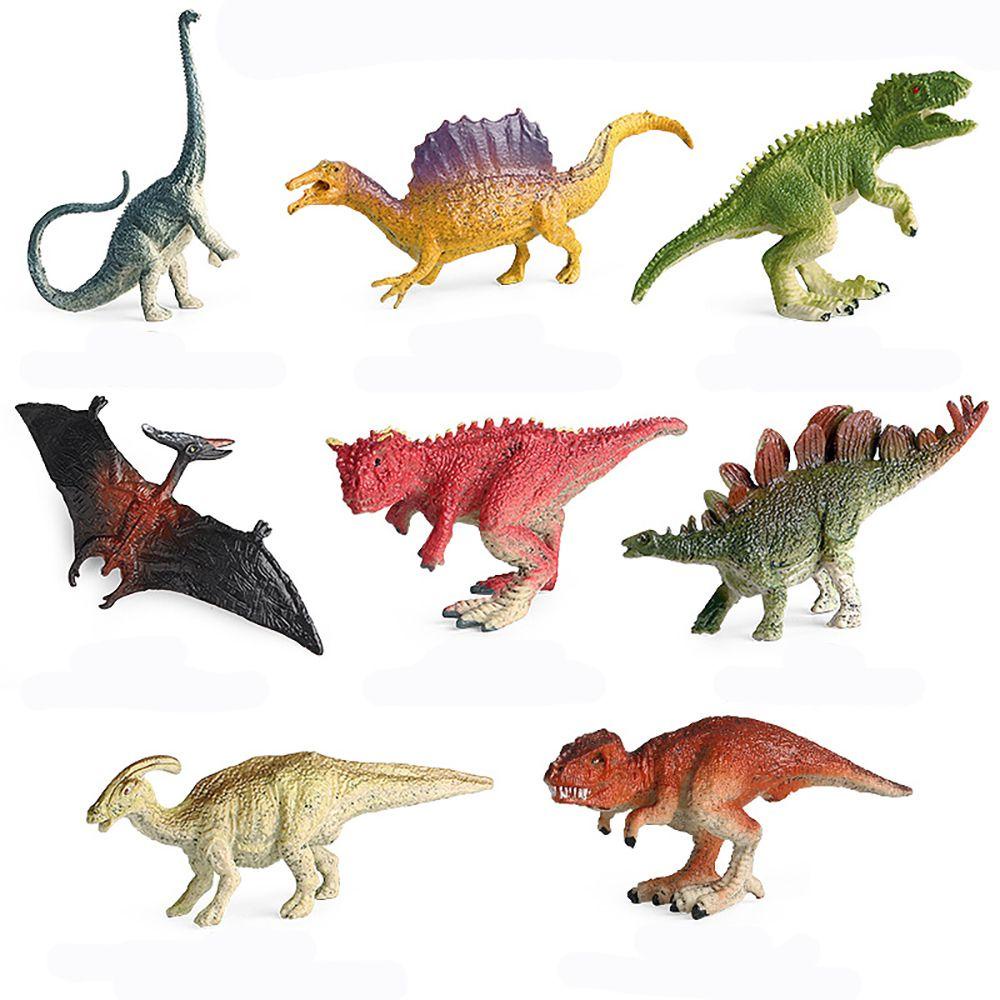 R-flower 8PCS Mainan Edukasi Dinosaurus Realistis Untuk Anak-Anak