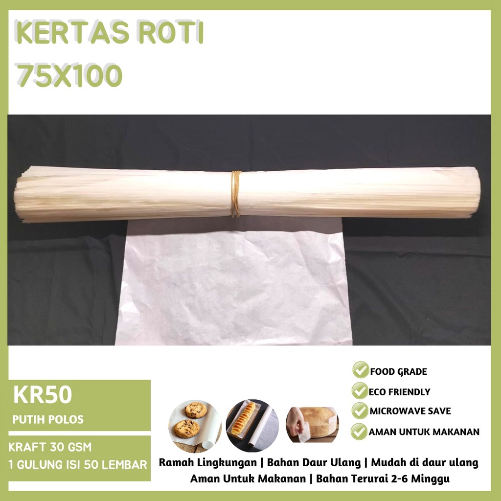 Kertas Roti Kertas Baking Kertas Layangan Kertas (Isi 50 Pcs-KR50)