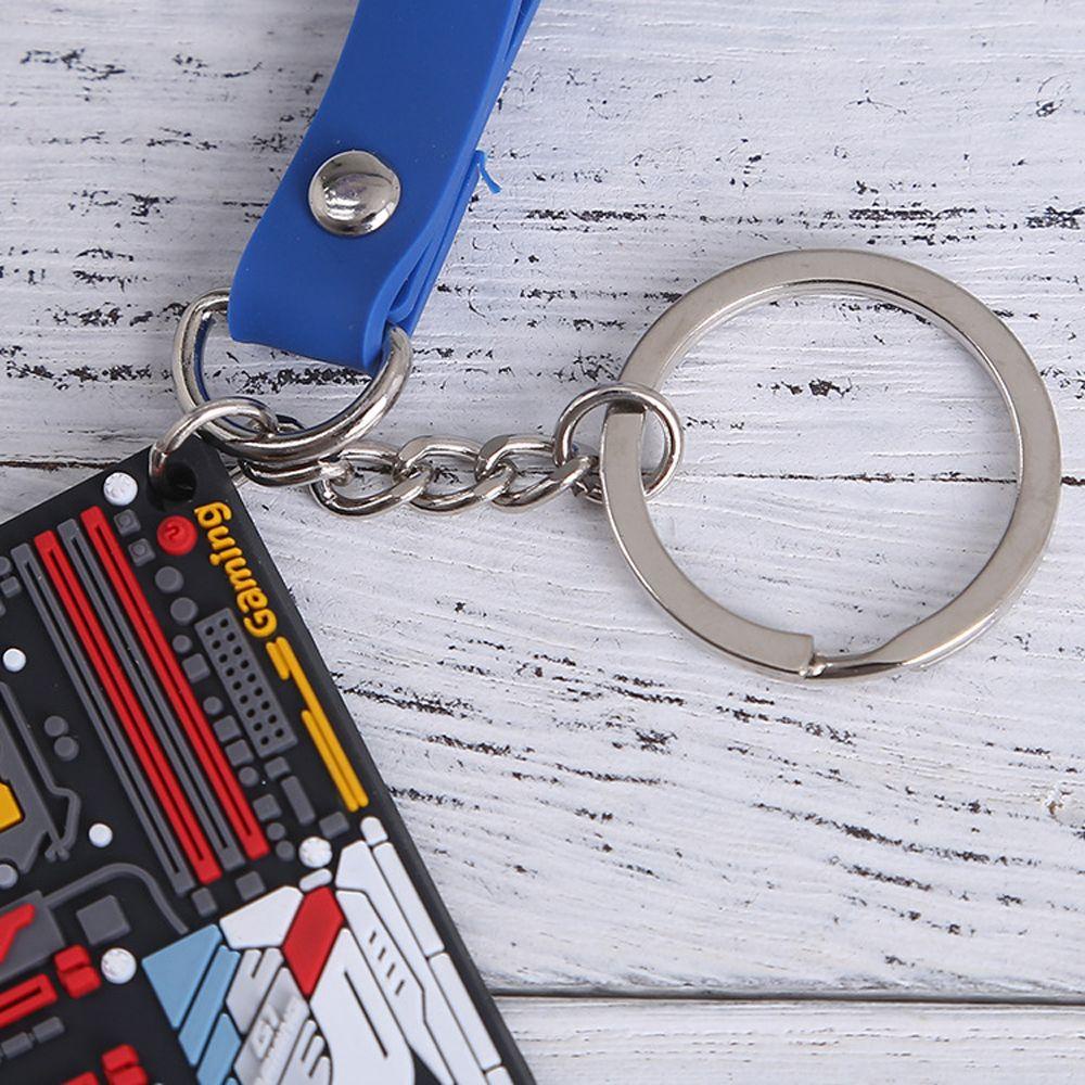 Lanfy Motherboard Model Gantungan Kunci Mobil Keys Pendant Ornament Gift Geek Gift Schoolbag Pendant Car Key Chain Girl Decoration Key Holder Gantungan Kunci AMD Key Chain Motherboard Keychain