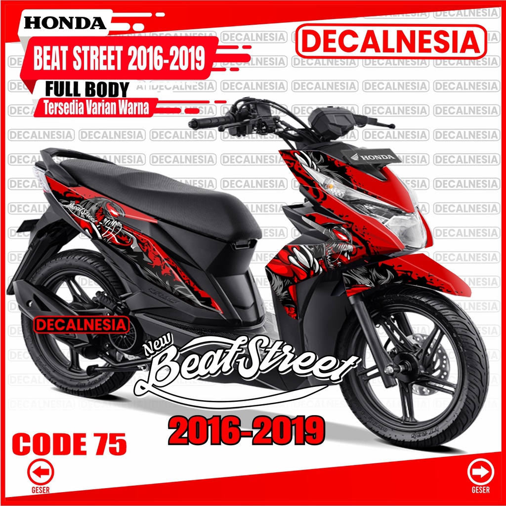 Decal Stiker Beat Street Full Body Old 2018 2019 Motor Honda Beat Street 2016 2017 Modifikasi Dekal 