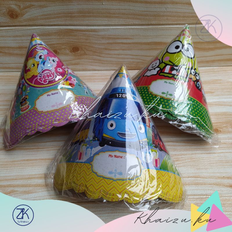 Topi ulang tahun / topi kerucut kertas / topi ulang tahun kerucut