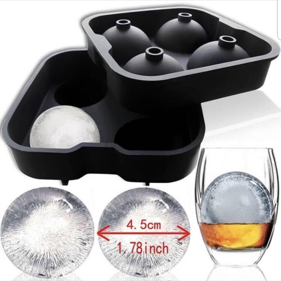 ALAT CETAKAN ES BATU BULAT BUNDAR ICE BALL MAKER SILICONE