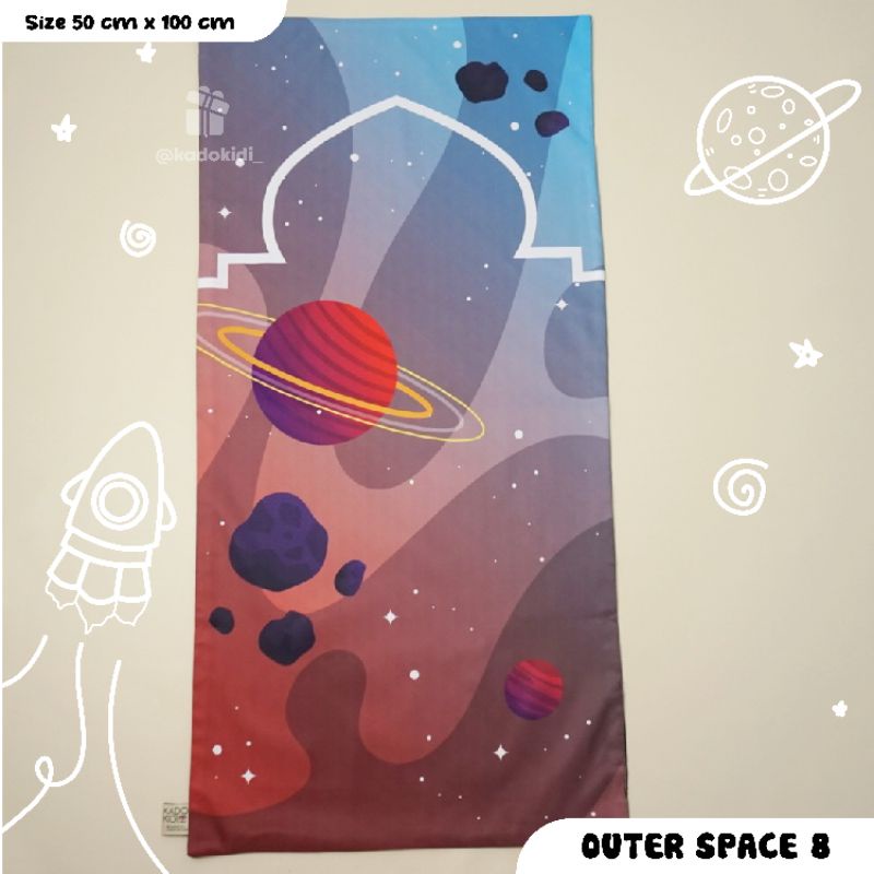 KADOKIDI Sajadah Travel Anak & Dewasa FREE NAMA & POUCH | Outerspace Series-Outerspace 8