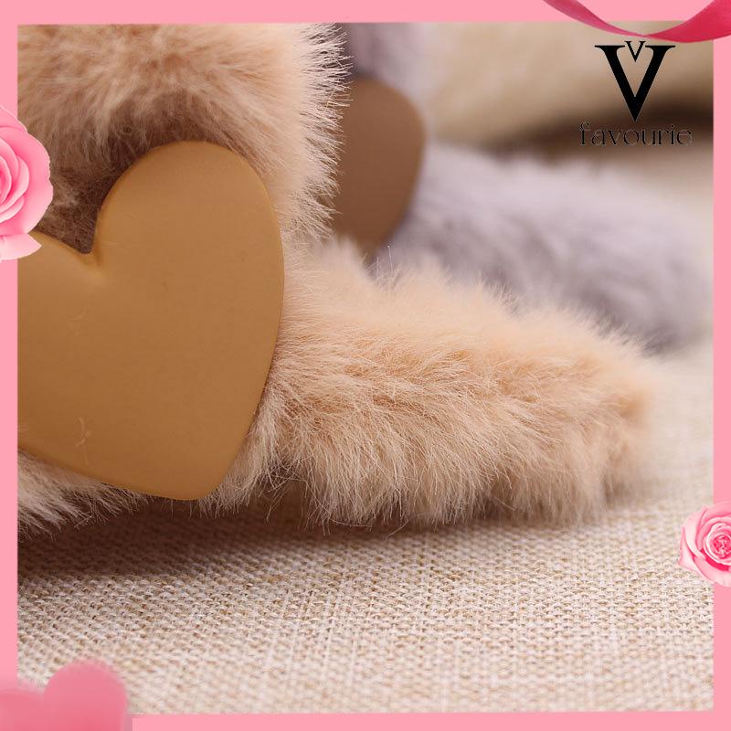 [COD]Love Plush Hairpin Fashion Imitasi Kelinci Rambut Temperamen Curling Clip-FA