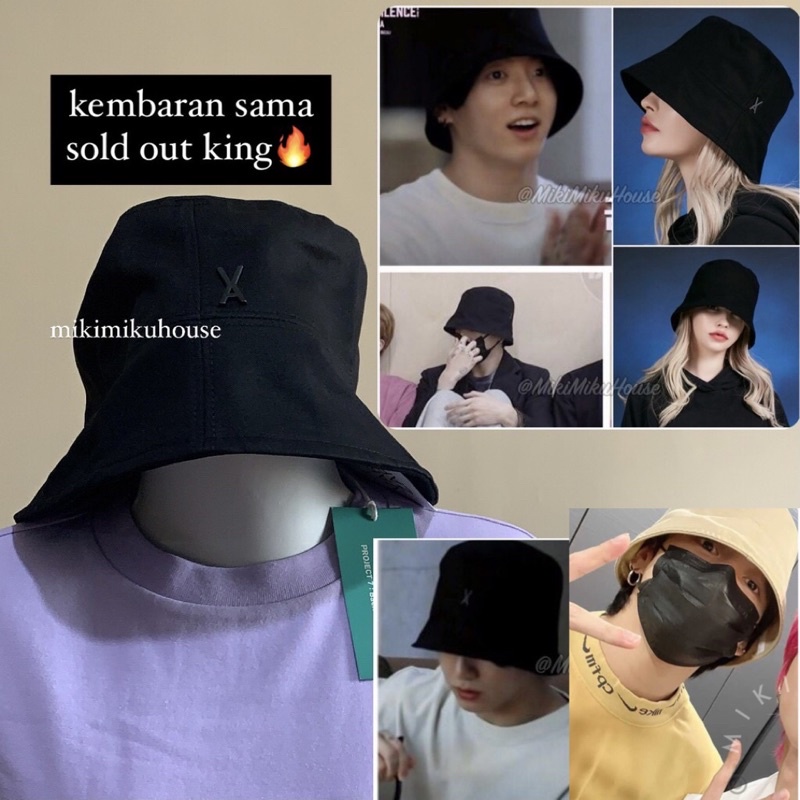 BTS Jungkook(JK) MusicBank VARZAR Label Drop Over Fit Bucket Hat