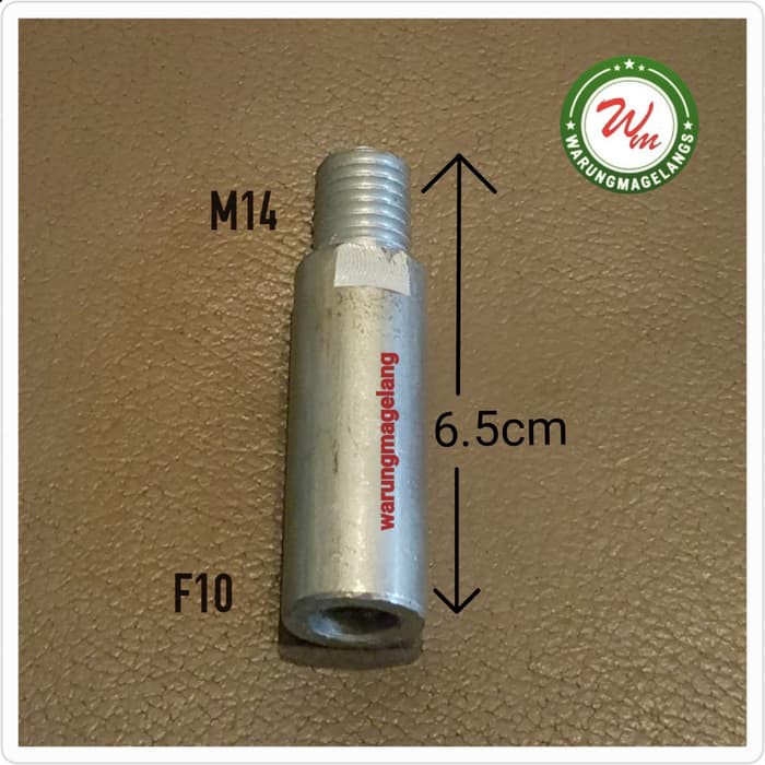 Adapter konektor F10xM14 Mesin poles Gerinda m10 female ke m14 male