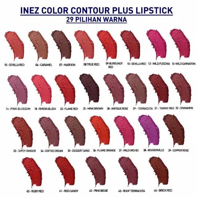 ❤️GROSIR❤️ INEZ Lipstick Color Contour Plus