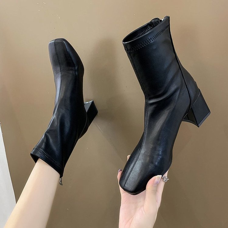 COD POS A30 Sepatu Boot Heels Korea Wanita Premium