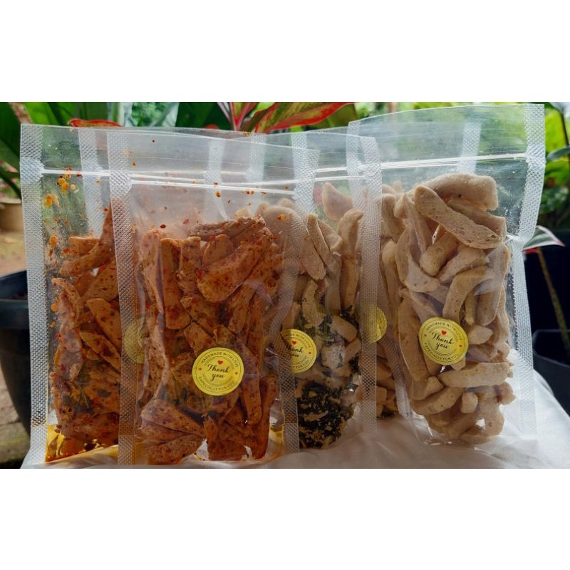 

BASRENG DAUN JERUK BUMBU REMPAH ASLI basreng pedas 40gr