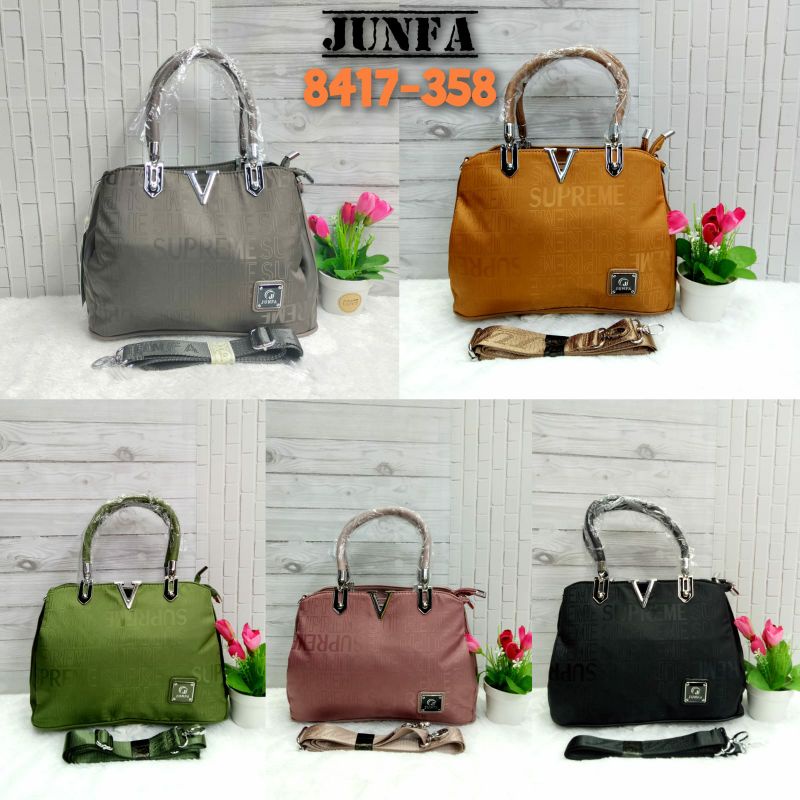 tas wanita junfa 3 ruang bahan parasut 8417‐358