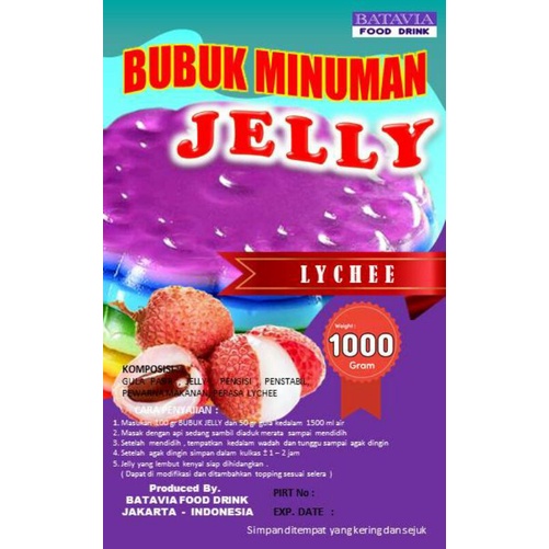 

Bubuk Jelly Instan Rasa Leechy 1 kg