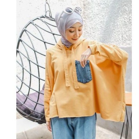 VICORY HOODIE SWEATER BATWING WITH POCKET