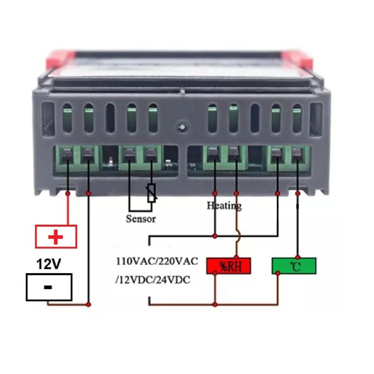 STC-3028 Themohygrostat DC 12V Temperature &amp; Humidity Controller