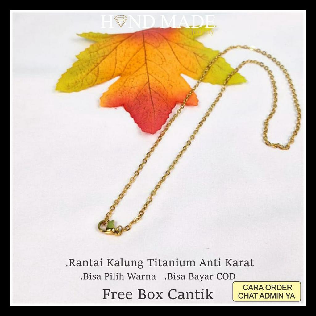 rantai nori titanium anti karat ukuran  anak dewasa tersedia warna gold dan silver aksesoris fashion