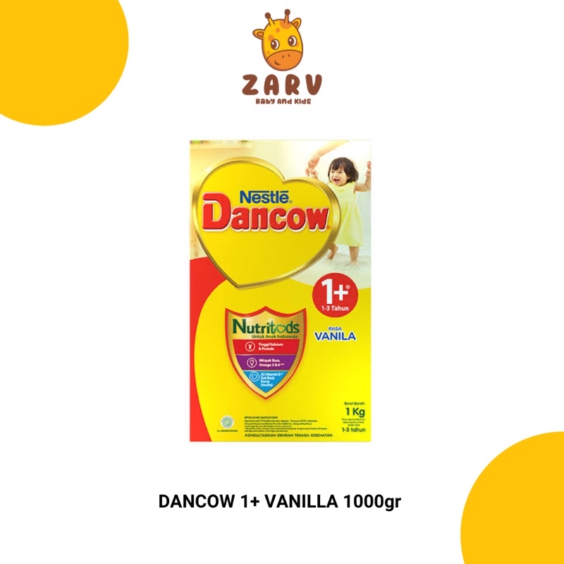 Nestle Dancow 1+ dengan Susu Pertumbuhan 2% Rasa Vanila 1-3 tahun Box 1 kg susu formula
