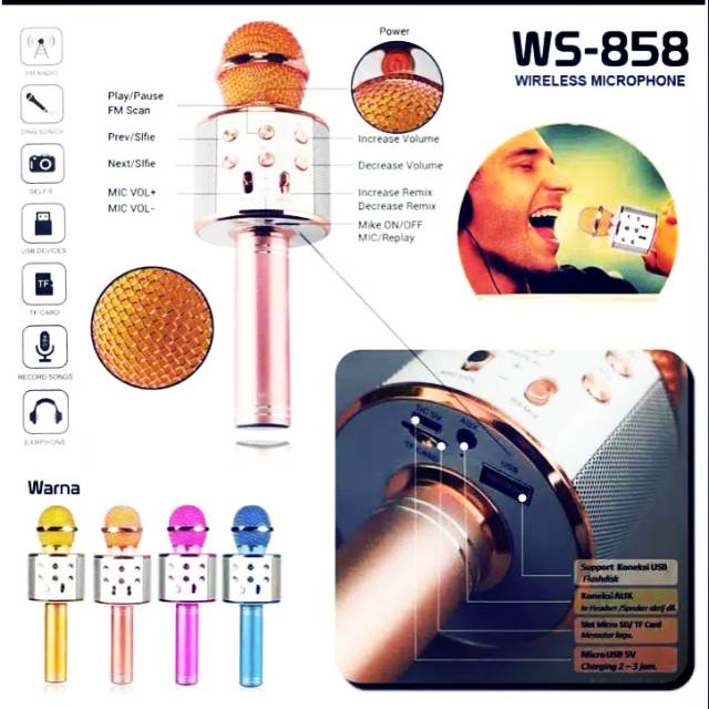 WS-858 mik bluetooth portable original