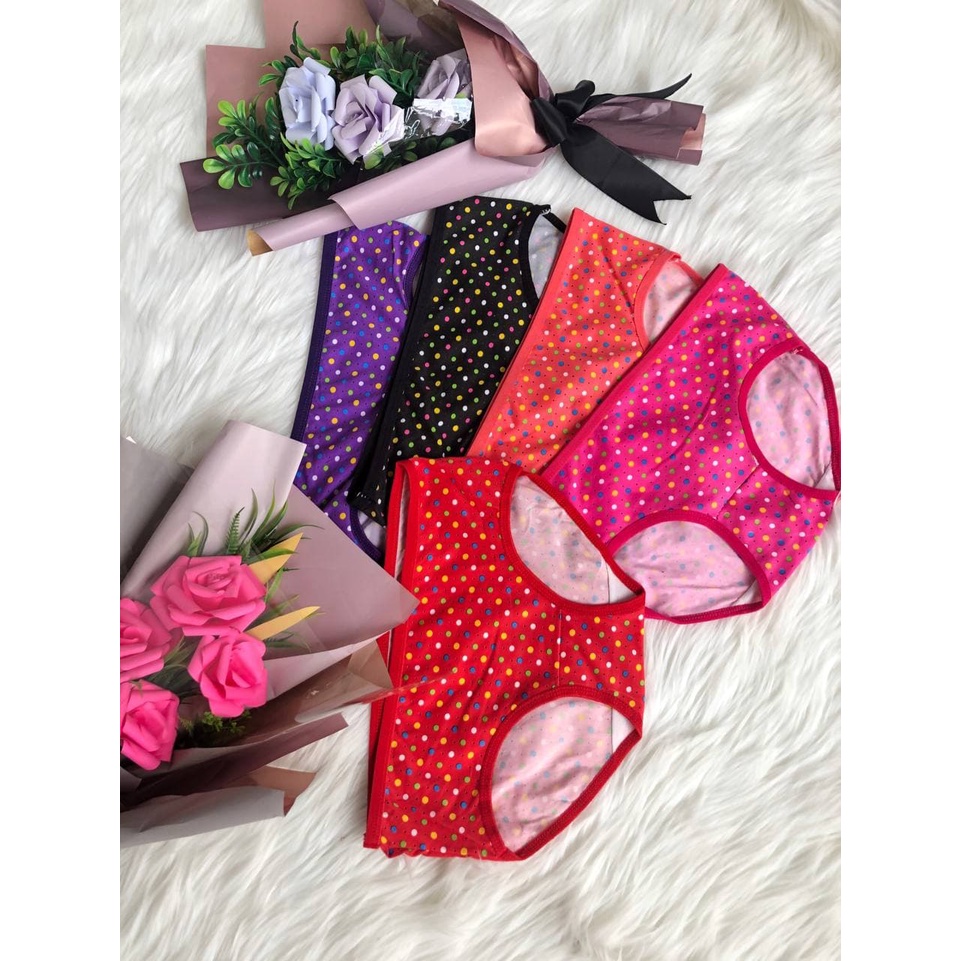 ASK Celana Dalam Wanita CD Wanita Motif Polkadot Kecil Bahan Katun | Celana Dalam Wanita Murah Motif Import Underwear Wanita CD54
