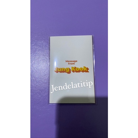BTS Jungkook Butter Message Card