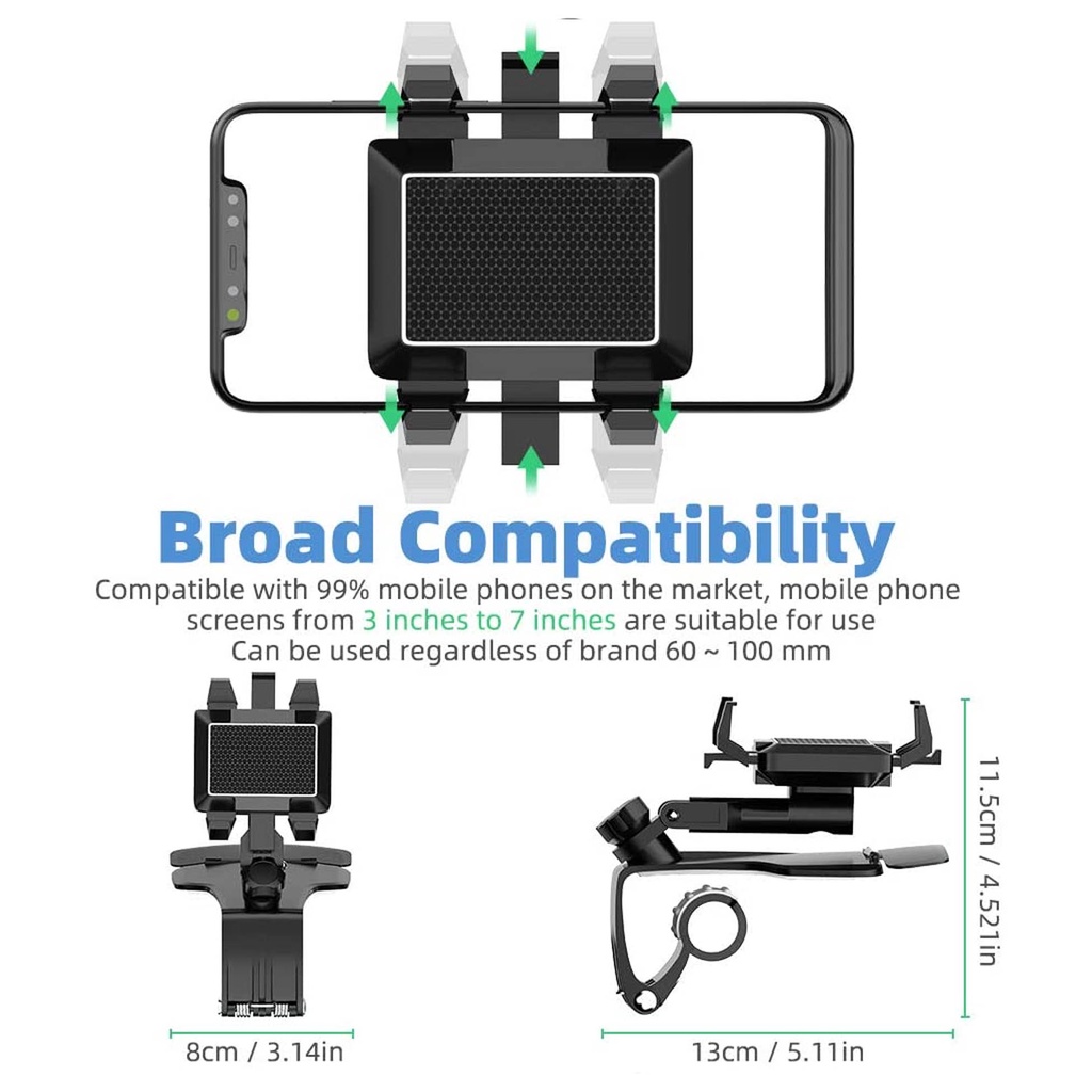 Aksesoris Mobil Holder HdoorLink Upgraded 1200° Rotation Interior Car Dashboard Multi-function Bracket Universal Mobile Phone Stand In Car Rotatable Cell Phone Navigation - CH 408