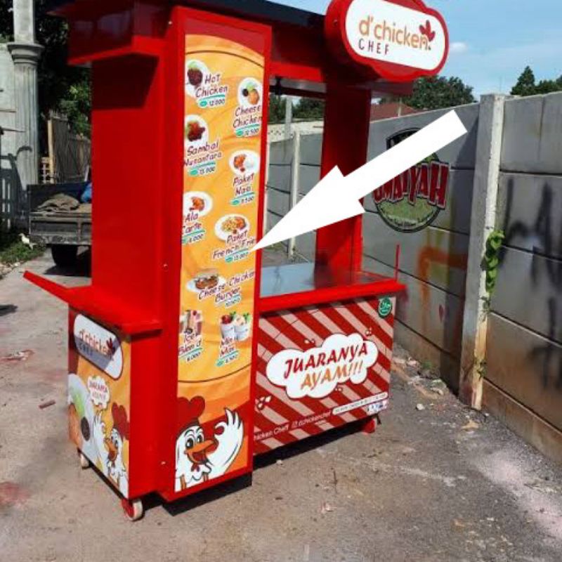

CUSTOM & FREE DESAIN ) STICKER MENU UNTUK GEROBAK, MINIMAL ORDER 2PCS