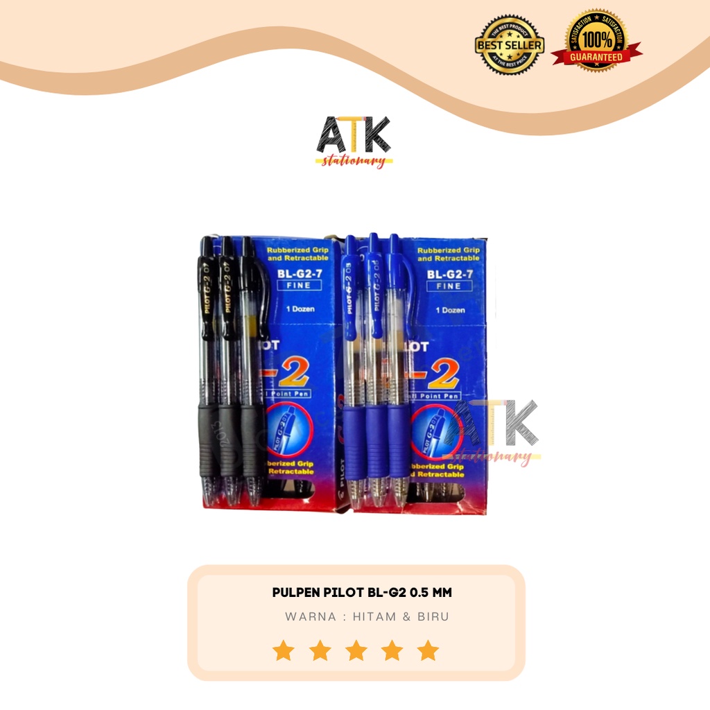 

Pulpen Pilot G2 Gel BL G-2 , Pen Pilot Gel 0.5 atk