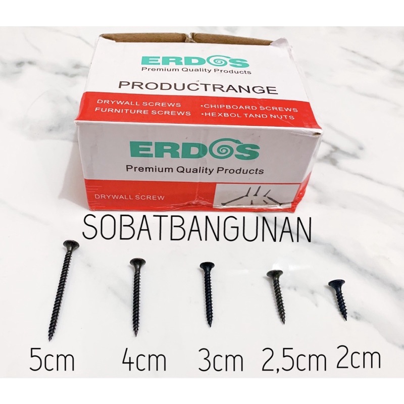 Jual REPACK 100pcs SEKRUP GYPSUM / SEKRUP HITAM / DRYWALL SCREW 6x3/4