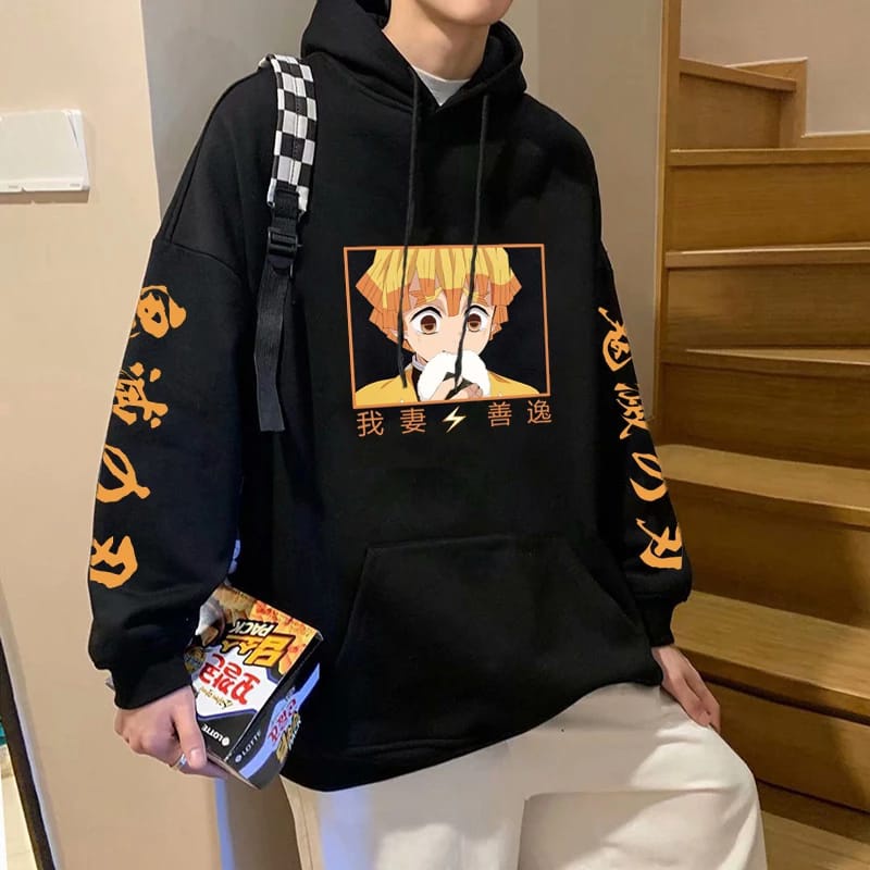 Jaket Sweater Hoodie Zenitsu Agatsuma Demon Slayer Anime Kimetsu No Yaiba Pria Wanita Hoodie Anime Demon Slayer Dewasa Cod Sweater Demon Slayer Oversize Hoodie Kimetsu No Yaiba Tanjiro Nezuko Zenitsu Hoodie Pria Oversize Tebal Anime Demon Slayer Anak Pria