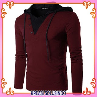 KAOS LENGAN PANJANG PRIA WL.VKROS SWEATER HOODIE / JUMPER / JAKET PRIA LENGAN PANJANG