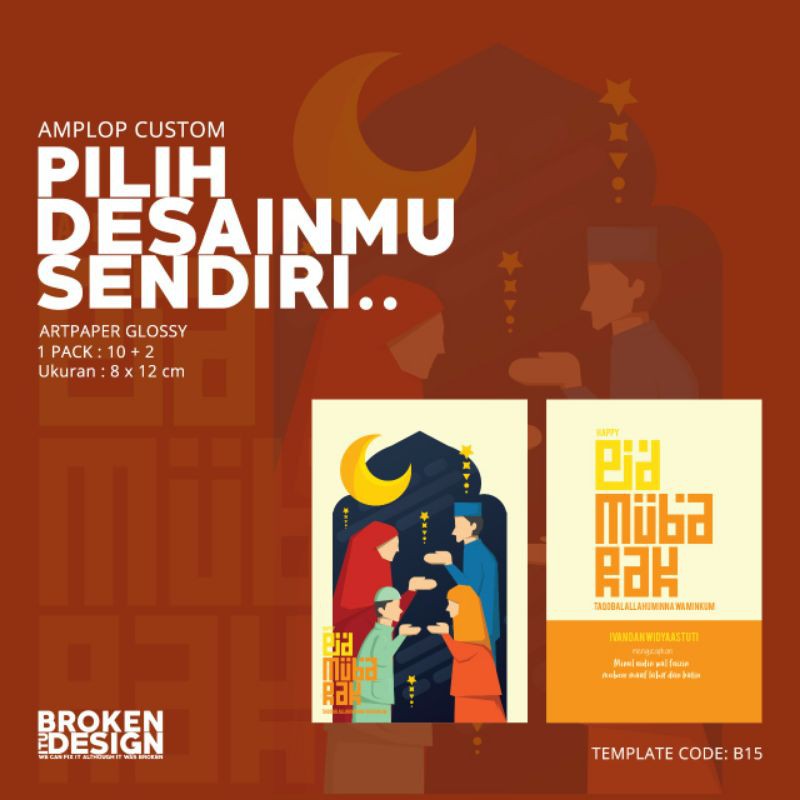 

Amplop lebaran custom seri B015
