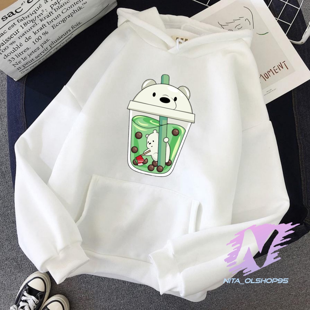 HOODIE ANAK ANIMASI BOBA WE BARE BEARS