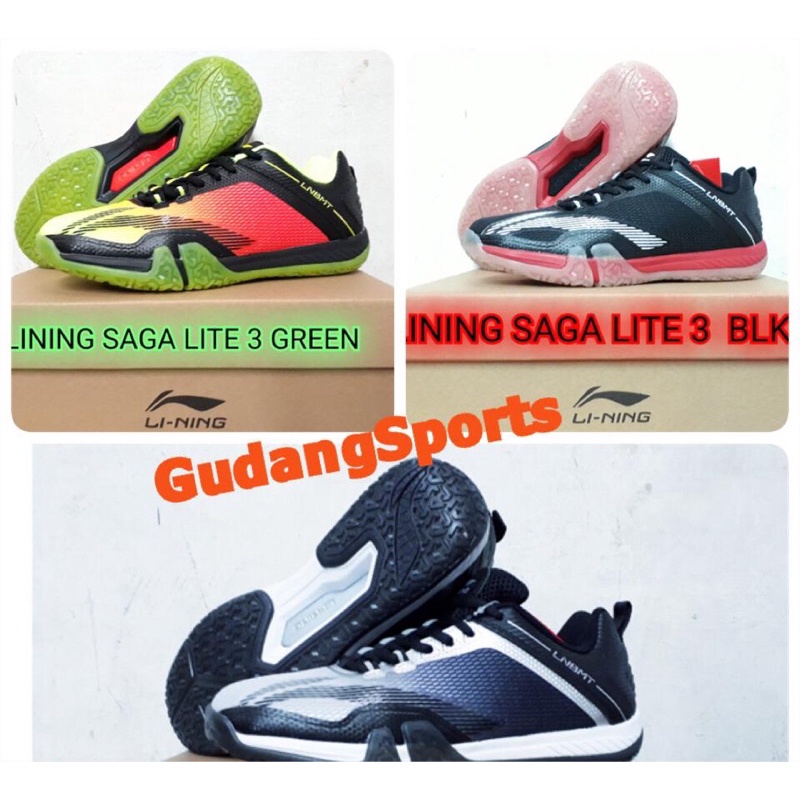 Sepatu Badminton Lining Saga Lite 3 Original