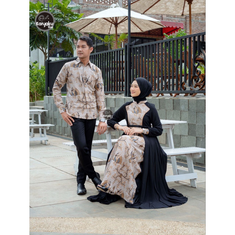 COEPLE GAMIS NAMERAA BATIK KATUN PREMIM MIX BABYDOL ARMANI AKSEN PAYET